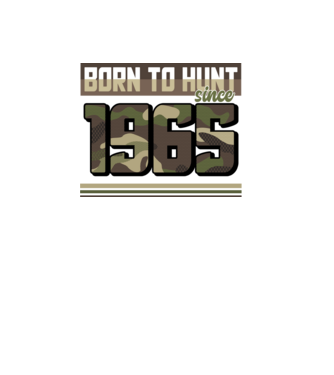 Born to hunt since 1965 model negru pe tricou