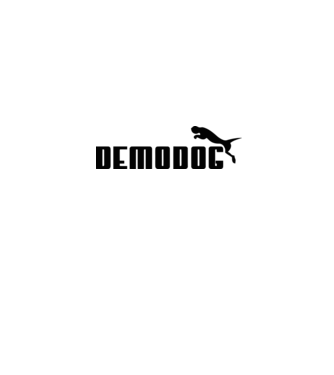 demodog logo black model gri pe tricou