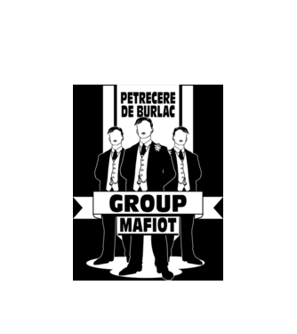 Group Mafiot model alb pe tricou