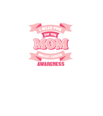 I wear pink for my mom model turcoaz pe tricou