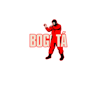 bogota la casa de papel model negru pe tricou