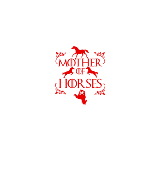Mother of Horses model negru pe tricou