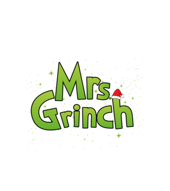 Grinch Family Mrs Grinch model alb pe tricou