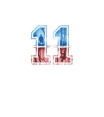 11 eleven stranger things model negru pe tricou