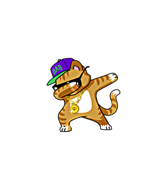 Cool Cat DAB model roșu pe tricou