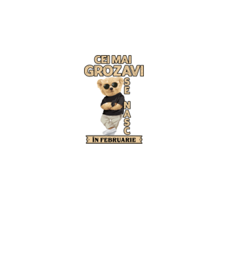 Teddy cel cool februarie model negru pe tricou