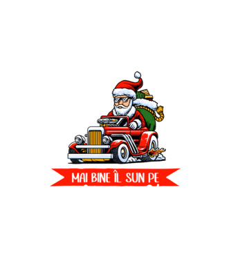 Să-l lăsăm pe Moș Nicolae, mai bine îl sun pe nașul! model alb pe tricou