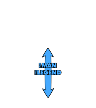 The Man The Legend model negru pe tricou