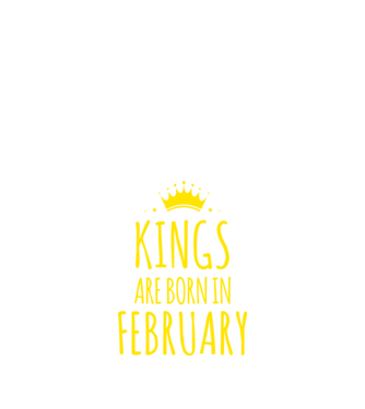 Kings are born in - February model roșu pe tricou