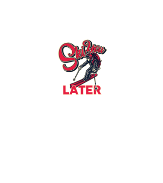 Ski you later model negru pe tricou