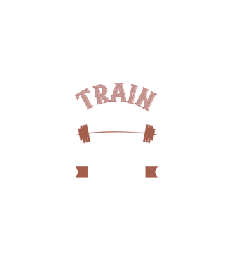 Train Hard model negru pe tricou