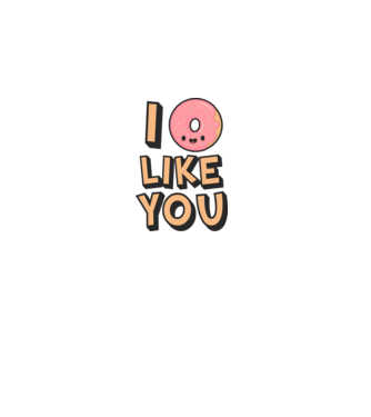 I donut like you model alb pe tricou