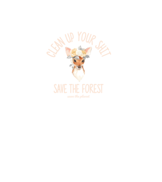 Clean up your shit model negru pe tricou
