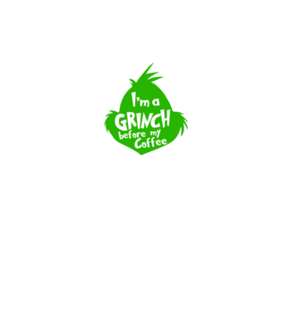 Grinch before coffee model negru pe tricou