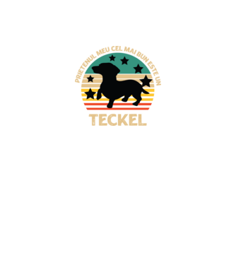 Prietenul meu cel mai bun este un teckel model negru pe tricou
