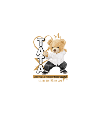Tati Teddy model negru pe tricou