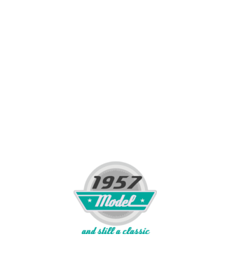 Model and still a classic - 1957 model alb pe tricou