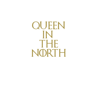 Queen in the North model negru pe tricou