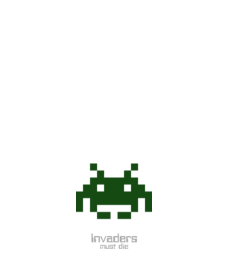 Invaders Must Die model negru pe tricou