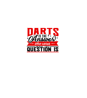 Sport is the answer DARTS model alb pe tricou