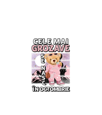 RETRO teddy fetişcană OCTOMBRIE model negru pe tricou