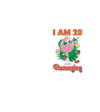 FLAMAZING Birthday 20 Years old model galben neon pe tricou
