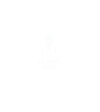 WEDNESDAY Happy inside model negru pe tricou