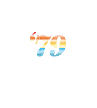 Retro Birthday 1979 model negru pe tricou