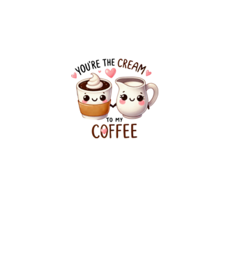 Cream to my Coffee model alb pe tricou