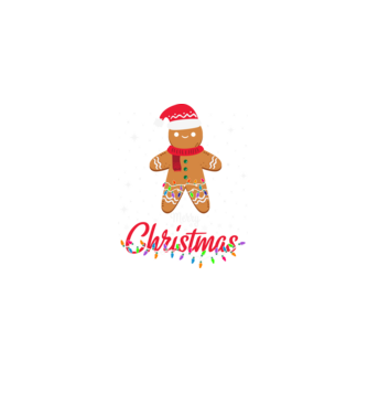 Merry christmas cookie model negru pe tricou