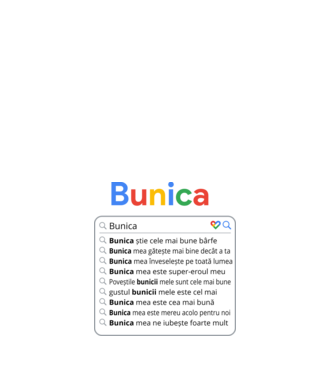 căutare Google Bunica model alb pe tricou