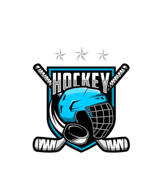 Hockey model alb pe tricou