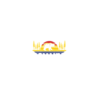 Land of Bears model negru pe tricou