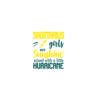 Sunshine with Hurricane SAGITTARIUS model negru pe tricou