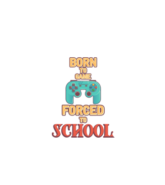Born to game model negru pe tricou