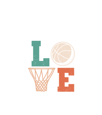 LOVE basketball model negru pe tricou
