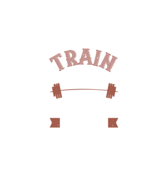 Train Hard model negru pe tricou