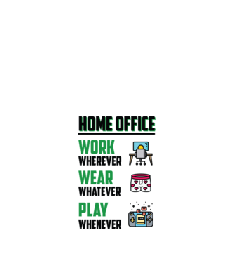 Home office model alb pe tricou