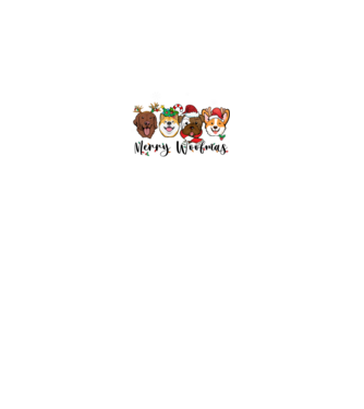 Merry woofmas 2 model alb pe tricou