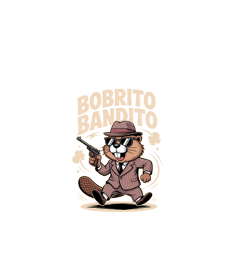Bobrito Bandito model negru pe tricou