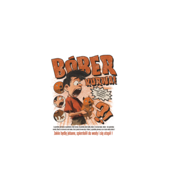 Bobr Kurwa comic model gri pe tricou
