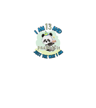 PANDASTIC 13 model alb pe tricou