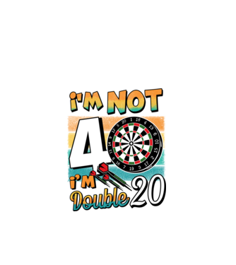 Darts Birthday 40 years old model negru pe tricou