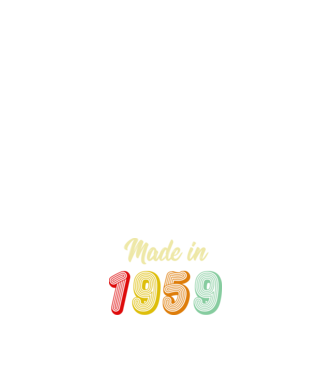 made in 1959 retro model negru pe tricou
