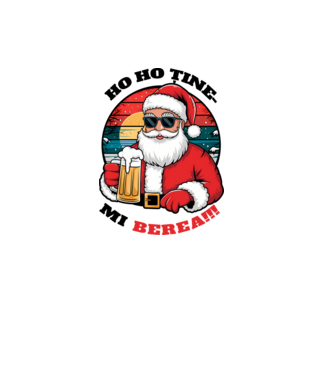 Ho ho ține mi berea! alb model alb pe tricou