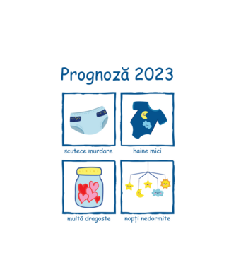 Prognoză 2023 model alb pe tricou