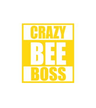 Crazy bee boss model alb pe tricou