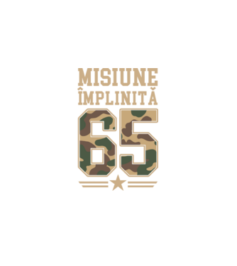 Misiune împlinită 65 model negru pe tricou