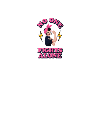 No one fights alone pinup model alb pe tricou