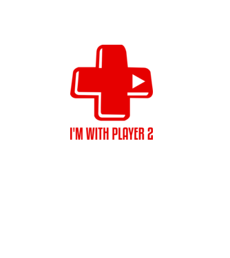 player 2 model alb pe tricou